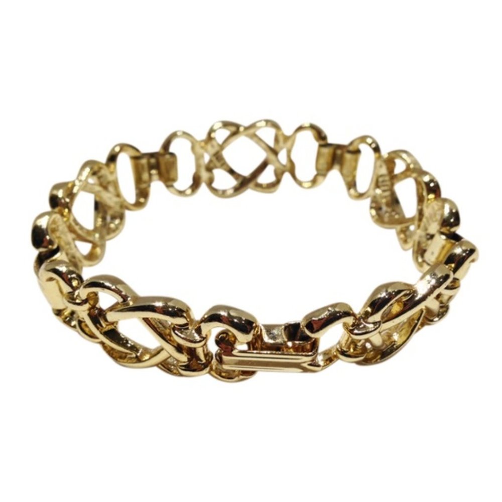 10 Golden Tone Braided Fashion Bracelets, Wholesale Lot